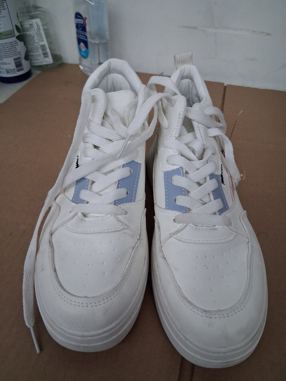 USED Adidas WOMEN Hoops 3.0 Mid White/Dash Grey 8